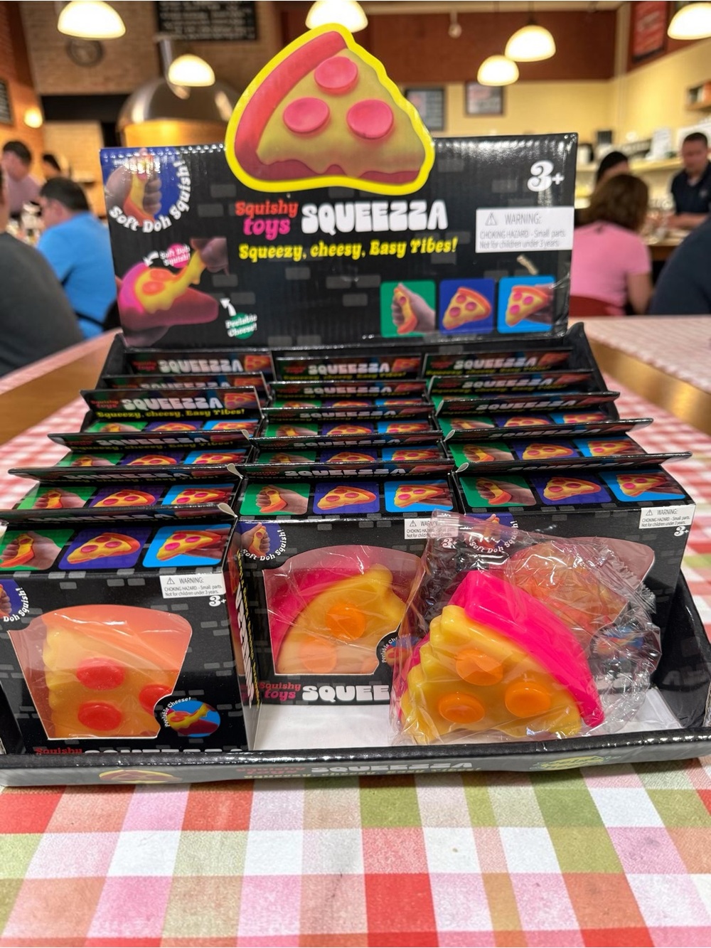 Pink & Yellow Pizza Slice Squishy Toy